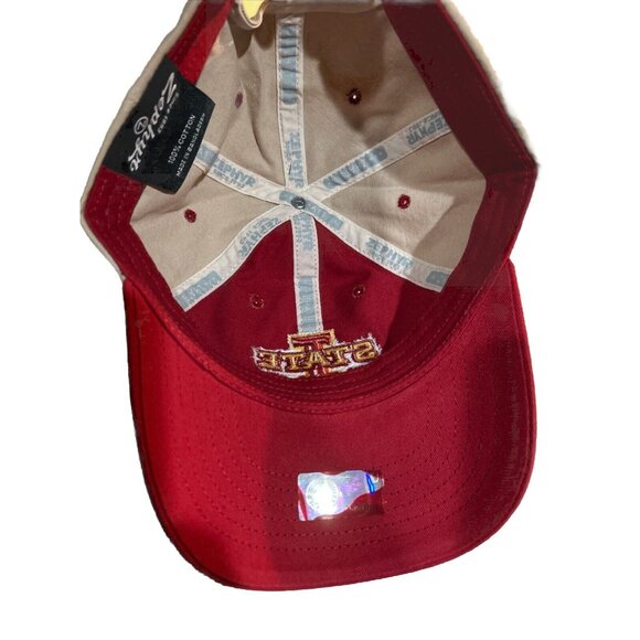 Iowa State Cyclones Tan Red Stitched Zephyr Adjustable Hat New - Picture 6 of 6